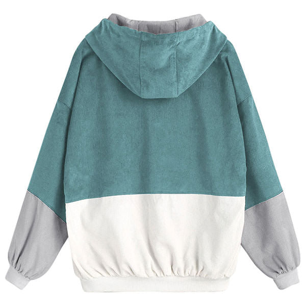 90s Grunge Y2K Corduroy Hooded Jacket - Comfy Vintage Aesthetic Outerwear for Trendy Looks