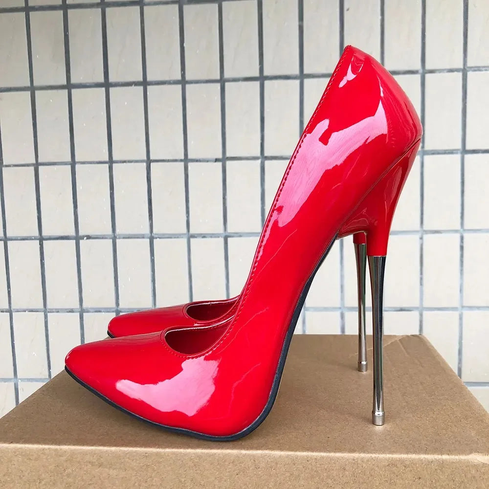 All Red Stilettos Pumps - Y2K Fashion Extreme High Heels for Grunge & Coquette Aesthetic
