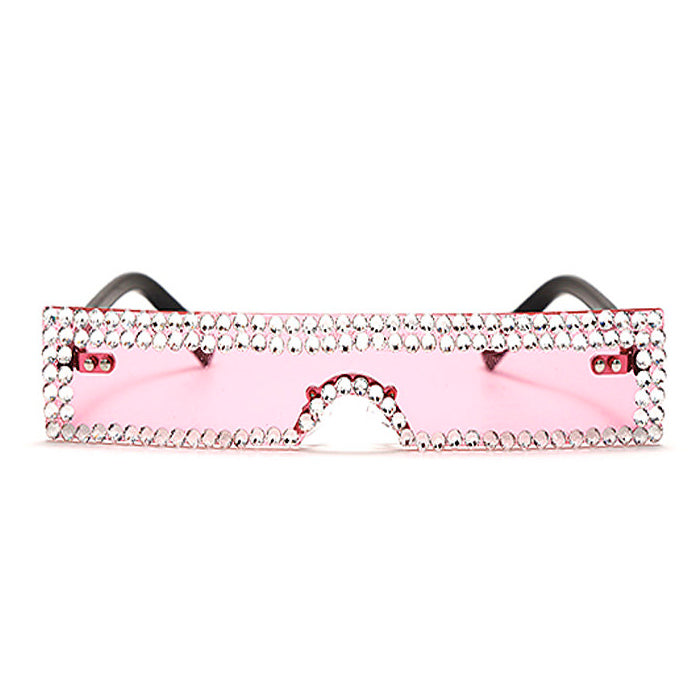 Be You Rhinestone Glasses - Y2K Aesthetic Accessories for Grunge, Coquette & Cute Styles