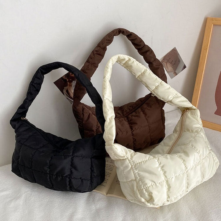 Chic Y2K Fashion Puffer Shoulder Bag - Perfect for Coquette Aesthetic & Grunge Style