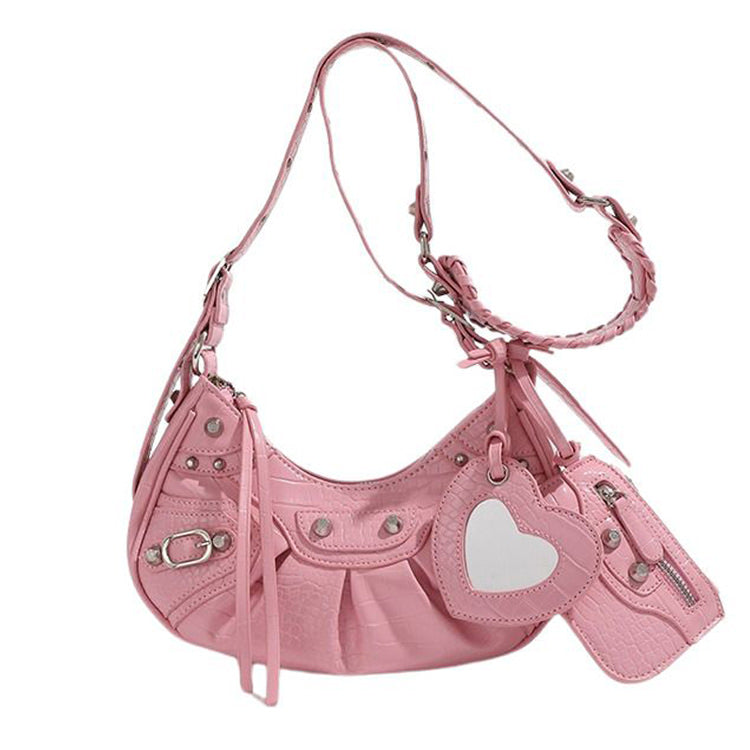 Chic Y2K Mini Shoulder Bag - Cute Coquette Aesthetic for Stylish Outfits & Aesthetic Photos
