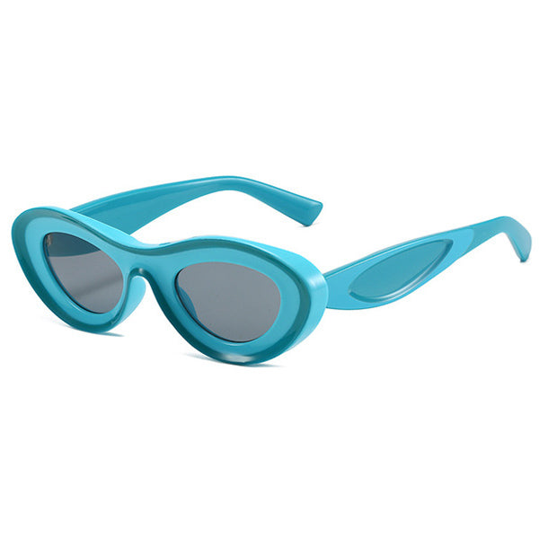 Colorblock Y2K Sunglasses - Retro Aesthetic Shades for Grunge, Coquette, and Vintage Styles