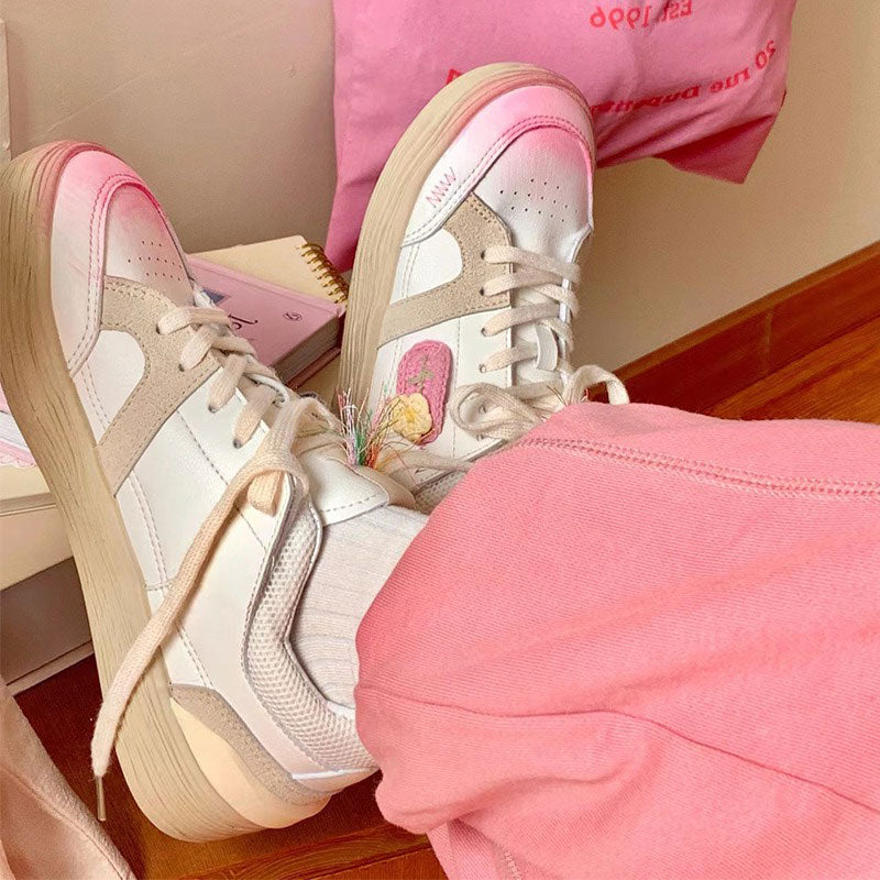 Cottagecore Aesthetic Crochet Detail Sneakers for Y2K Fashion Lovers