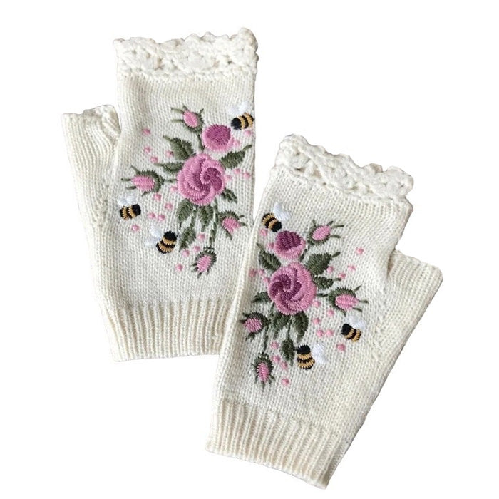 Cottagecore Aesthetic Crochet Fingerless Gloves for Cozy Vintage Vibes