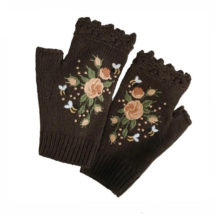 Cottagecore Aesthetic Crochet Fingerless Gloves for Cozy Vintage Vibes