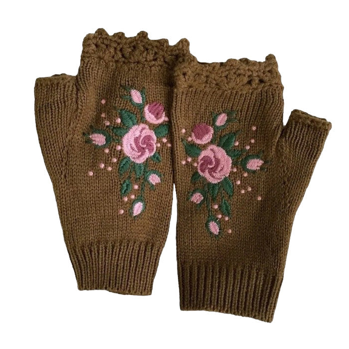 Cottagecore Aesthetic Crochet Fingerless Gloves for Cozy Vintage Vibes