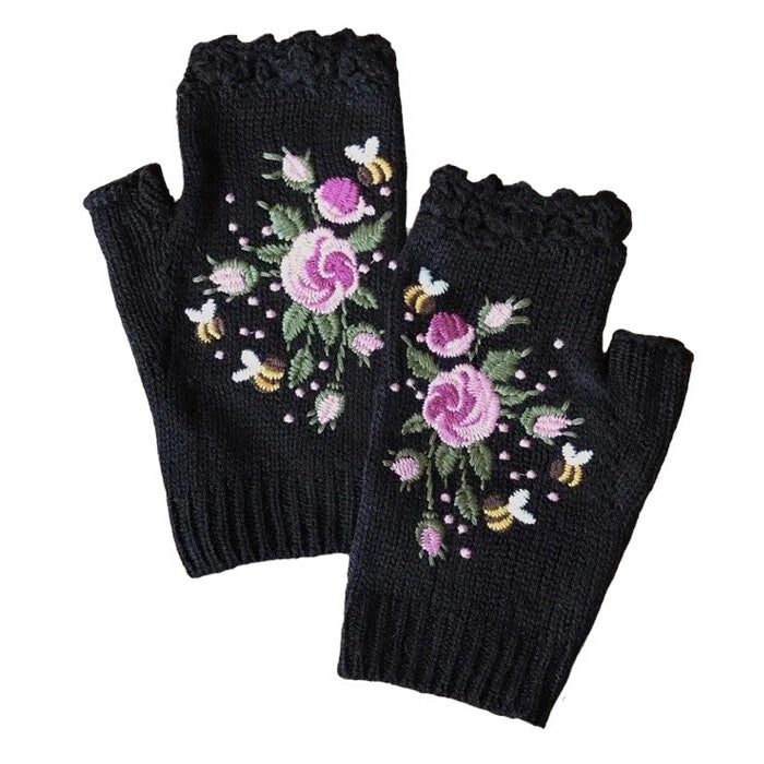 Cottagecore Aesthetic Crochet Fingerless Gloves for Cozy Vintage Vibes
