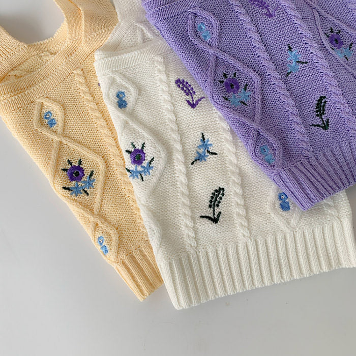 Cottagecore Aesthetic Knit Tank Top - Y2K Fashion Cute Crop Top for Cozy Fall Vibes