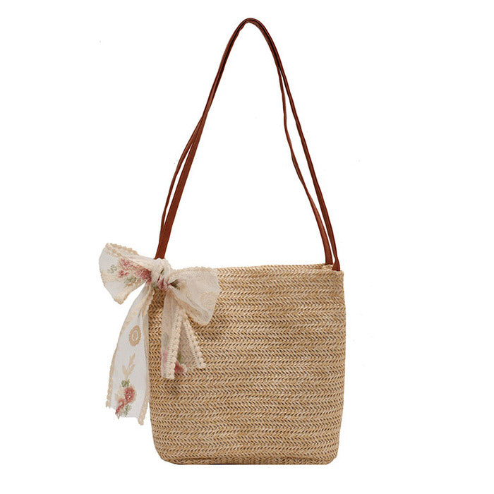 Cottagecore Aesthetic Straw Bag - Vintage Boho Style for Y2K Fashion Lovers
