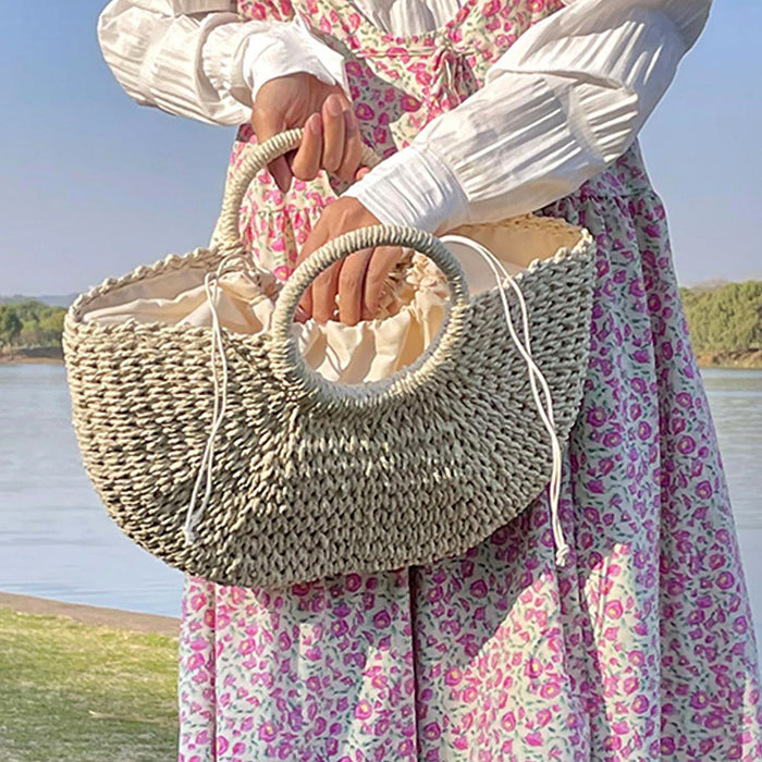 Cottagecore Aesthetic Straw Bag for Vintage Vibes | Perfect for Y2K Fashion Lovers