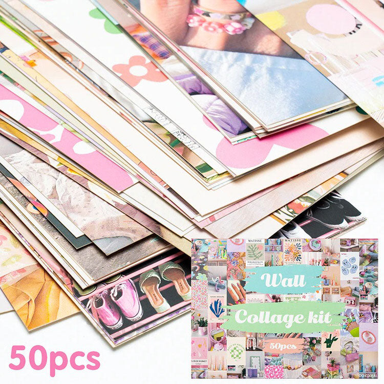 Danish Pastel Aesthetic Wall Collage Kit - Y2K Fashion, Cute Decor for Cozy Rooms