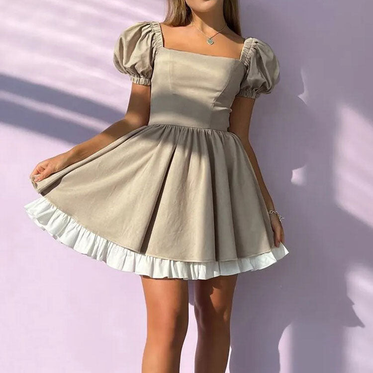 Fairycore Aesthetic Green Mini Dress | Y2K Fashion, Cute Tops, Cottagecore Style, Grunge Vibes
