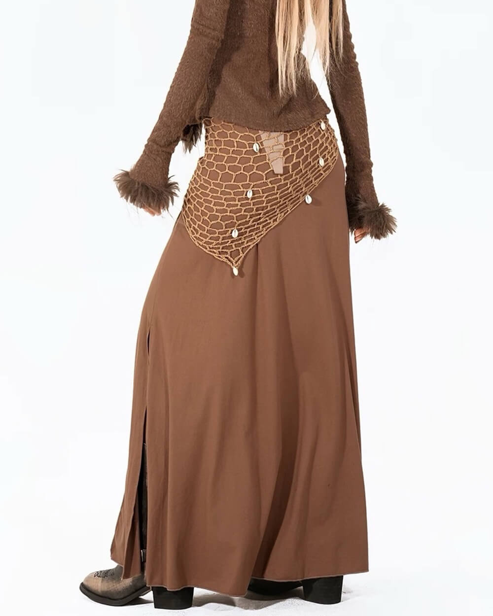 Fairycore Patchwork Maxi Skirt - Y2K Aesthetic, Grunge Style, Cute Boho Clothing, Vintage Vibes
