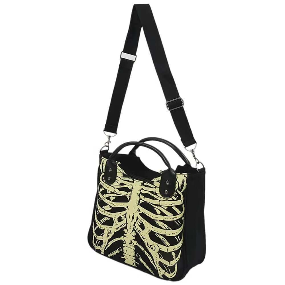 Glow in the Dark Skeleton Bag - Y2K Aesthetic, Grunge Style, Cute Accessories for Fall