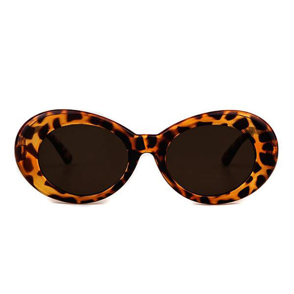 Leopard Cobain Sunglasses - Y2K Aesthetic Retro Shades for Grunge and Coquette Styles