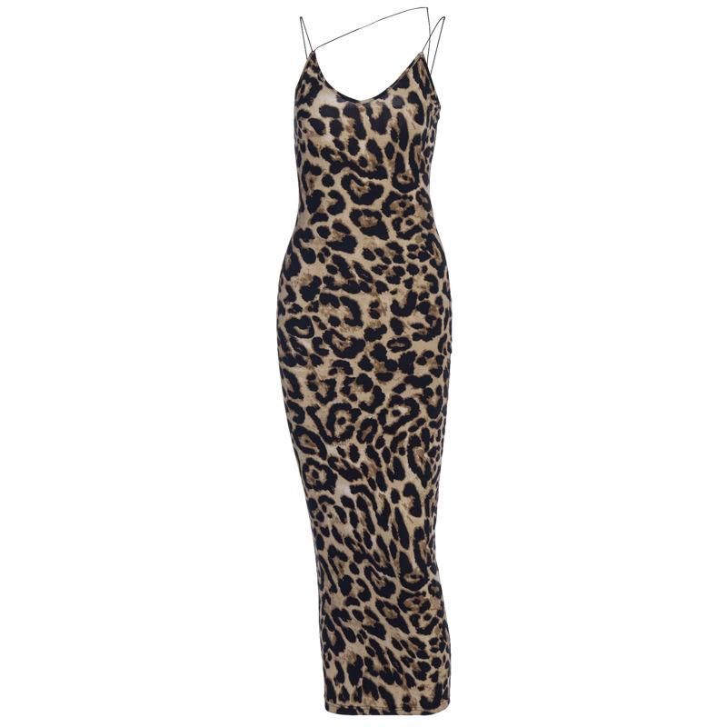 Leopard Print Satin Backless Midi Dress - Y2K Fashion, Coquette Aesthetic, Cute Tops