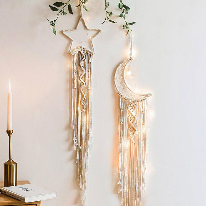 Macrame Dream Catcher - Y2K Aesthetic Home Decor, Boho Chic Wall Hanging for Cozy Vibes