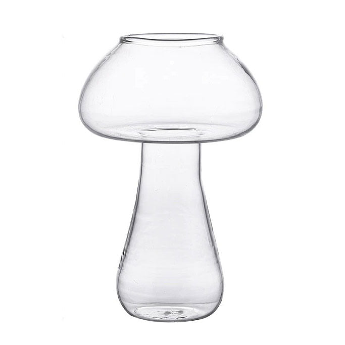 Mushroom Shaped Glass Vase for Aesthetic Decor - Y2K, Coquette, and Grunge Styles