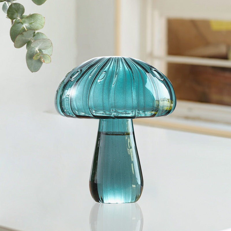Nordic Mushroom Glass Vase - Vintage Aesthetic Decor for Cottagecore and Y2K Style