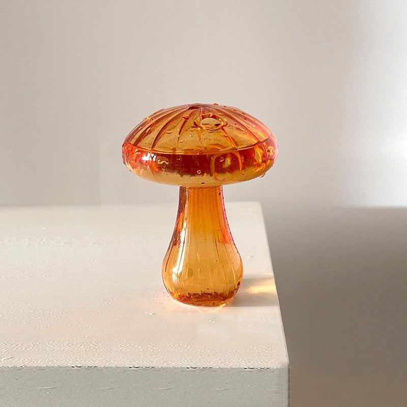 Nordic Mushroom Glass Vase - Vintage Aesthetic Decor for Cottagecore and Y2K Style