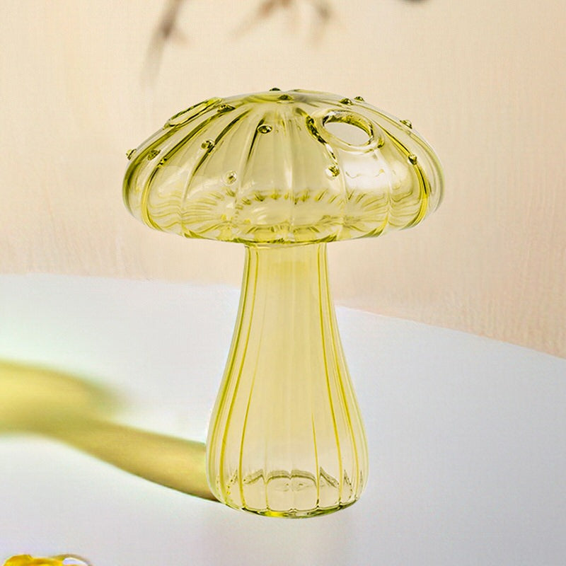 Nordic Mushroom Glass Vase - Vintage Aesthetic Decor for Cottagecore and Y2K Style