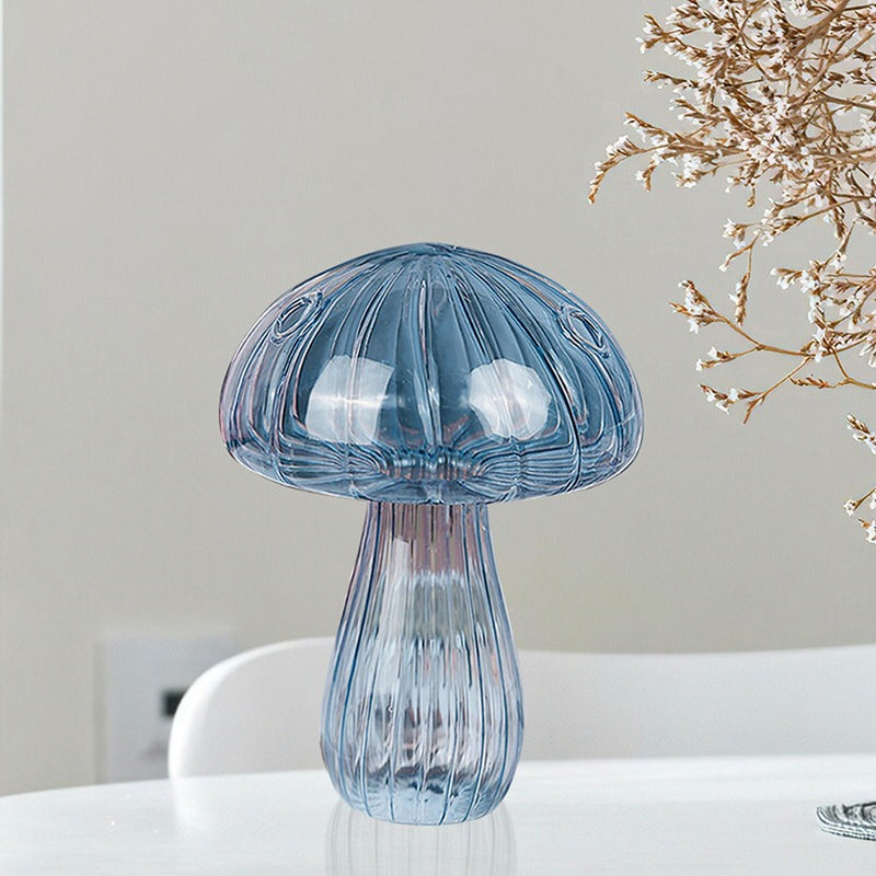 Nordic Mushroom Glass Vase - Vintage Aesthetic Decor for Cottagecore and Y2K Style