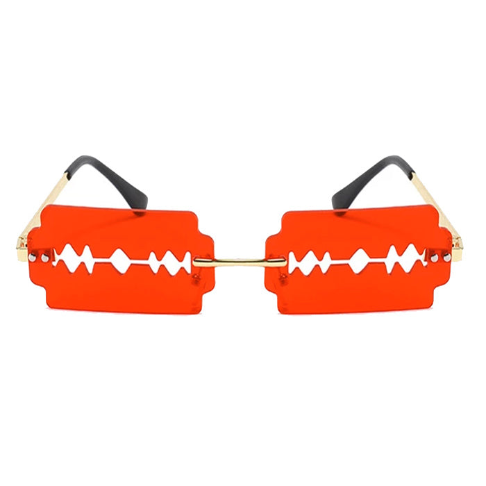 Razor Blade Sunglasses - Y2K Aesthetic Shades for Grunge, Coquette, and Retro Styles