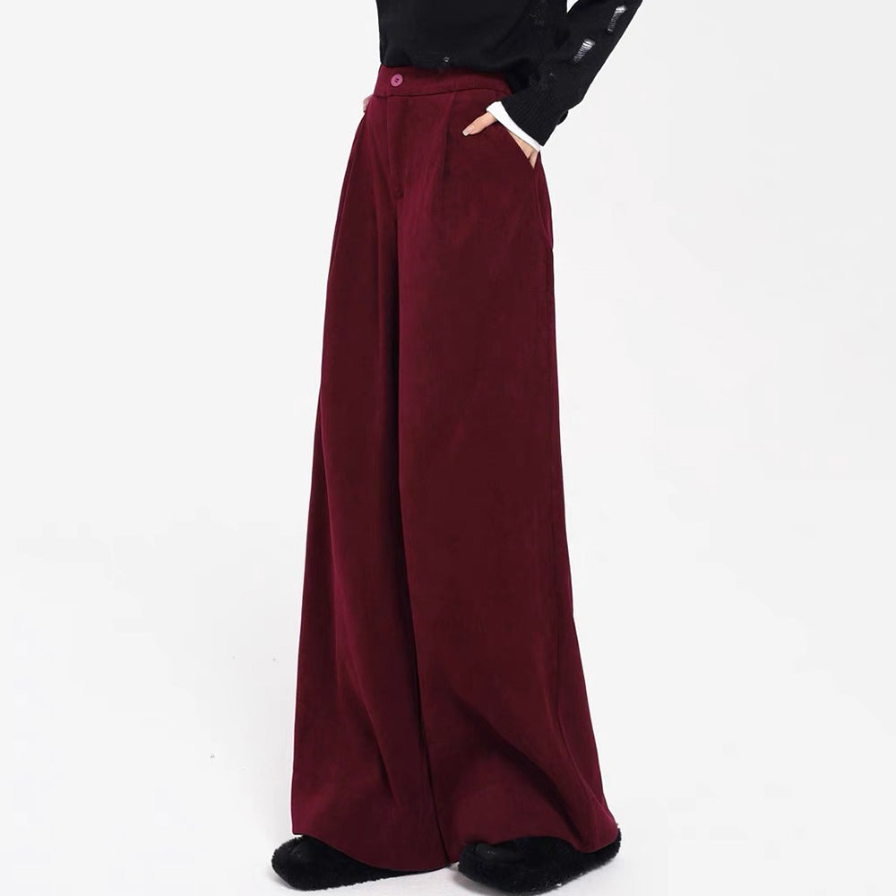 Secret Crush Y2K Wide Leg Cord Pants - Vintage Grunge Aesthetic for Comfy Chic Style