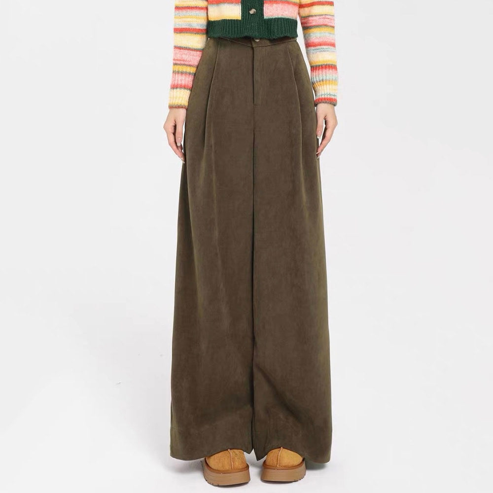 Secret Crush Y2K Wide Leg Cord Pants - Vintage Grunge Aesthetic for Comfy Chic Style