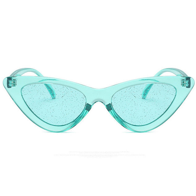 Sparkle Cat Eye Sunglasses - Y2K Aesthetic Retro Shades for Coquette & Grunge Styles