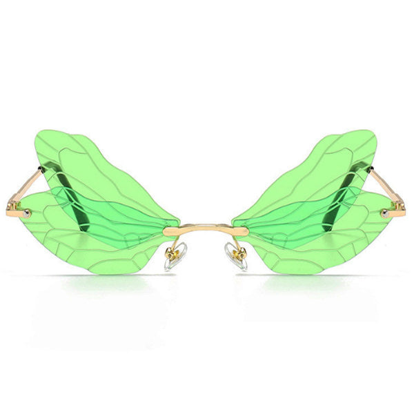 Trendy Y2K Fashion Wings Sunglasses - Aesthetic Shades for Coquette & Grunge Styles