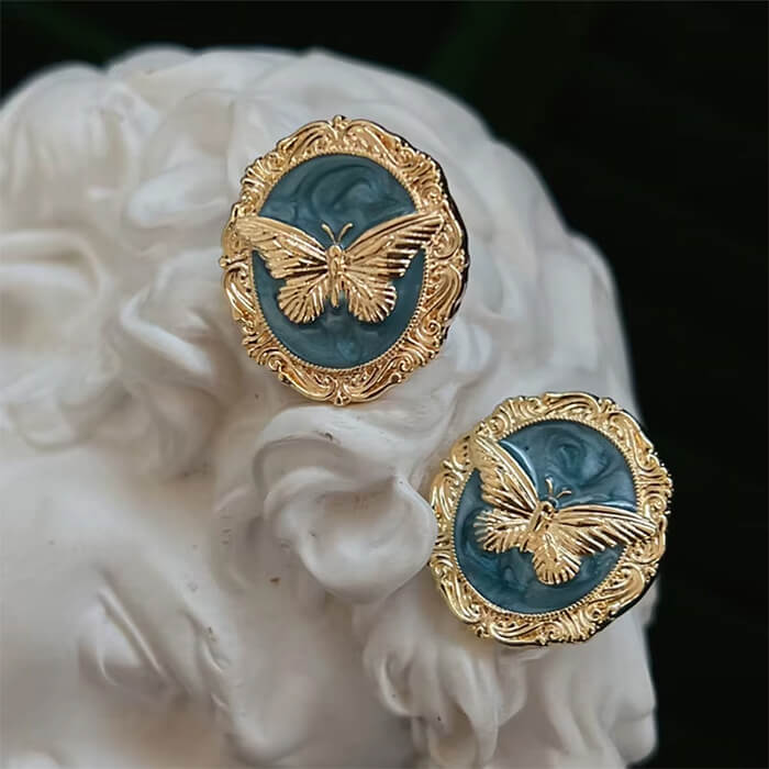 Vintage Y2K Butterfly Earrings - Cute Coquette Aesthetic Jewelry for Grunge & Pastel Goth Styles