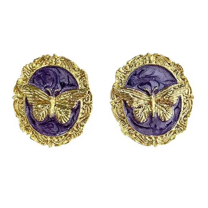 Vintage Y2K Butterfly Earrings - Cute Coquette Aesthetic Jewelry for Grunge & Pastel Goth Styles