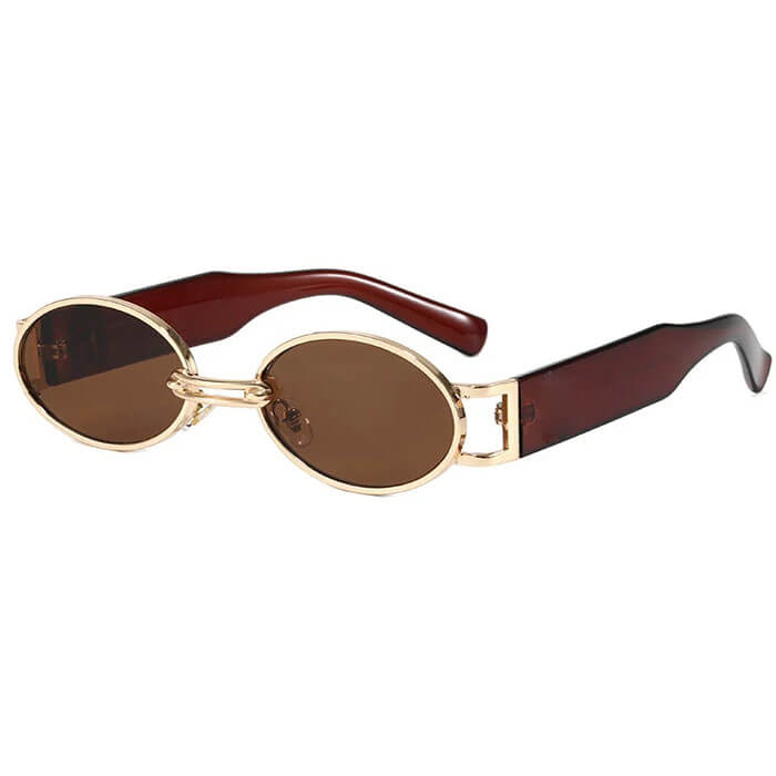 Vintage Y2K Oval Sunglasses - Retro Aesthetic Eyewear for Coquette & Grunge Styles