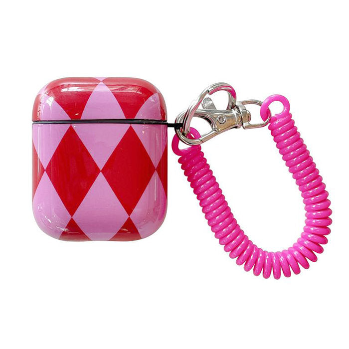 Y2K Aesthetic Argyle Pattern AirPods Case - Cute & Stylish Accessory for Trendy Looks