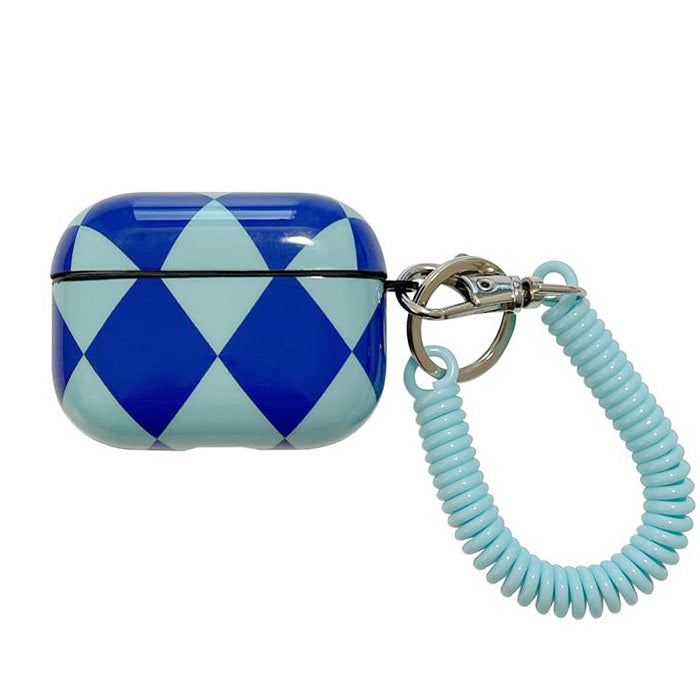 Y2K Aesthetic Argyle Pattern AirPods Case - Cute & Stylish Accessory for Trendy Looks