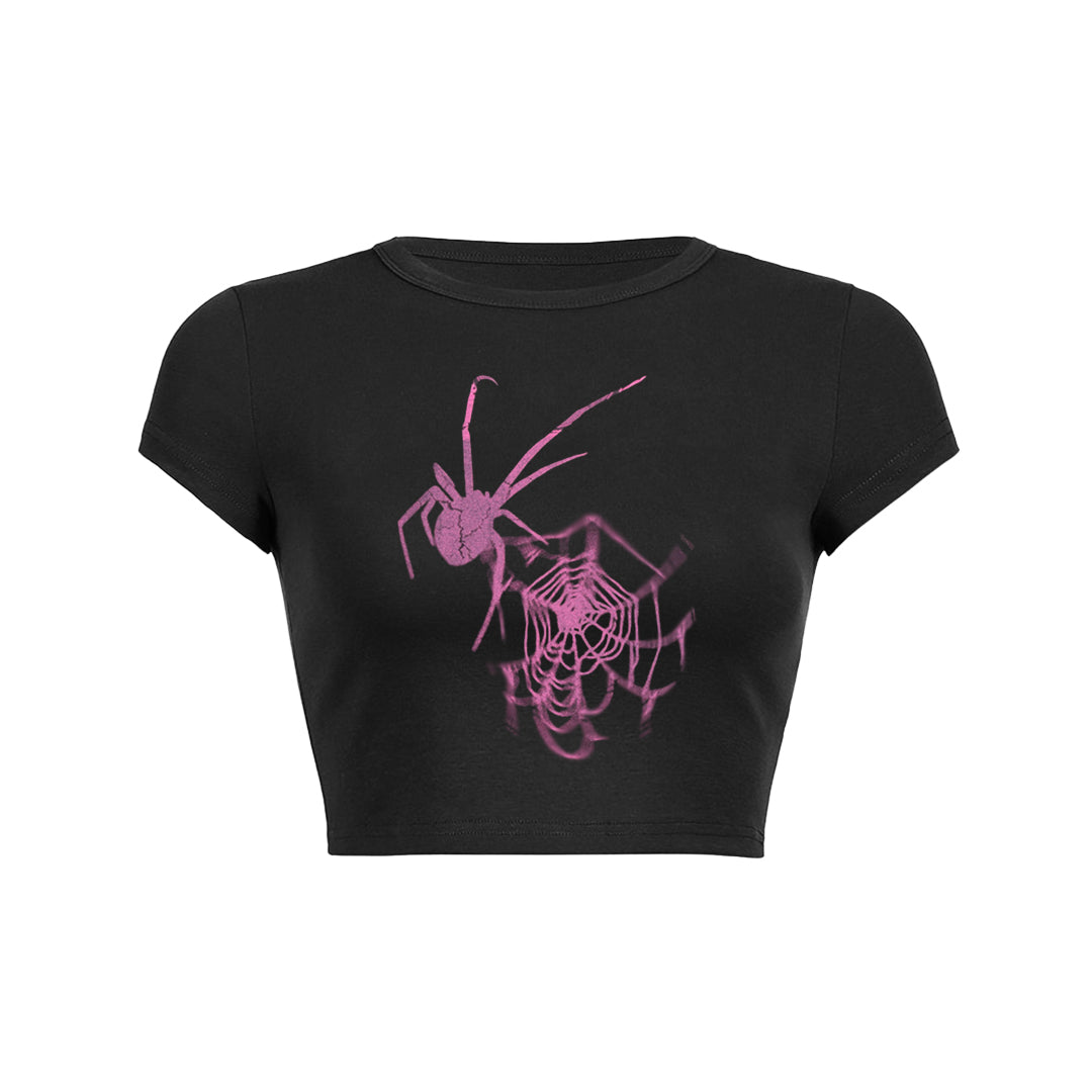 Y2K Aesthetic Crop Top - Cute Pastel Goth Baby Tee for Grunge and Coquette Styles