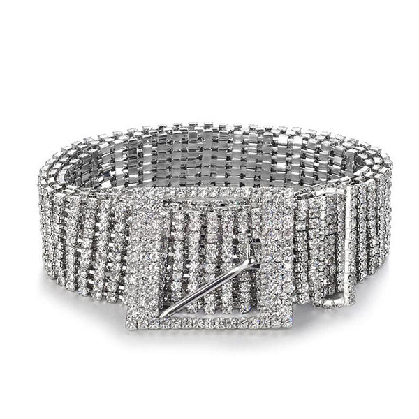 Y2K Aesthetic Crystal Chain Belt for Grunge, Coquette, and Vintage Styles