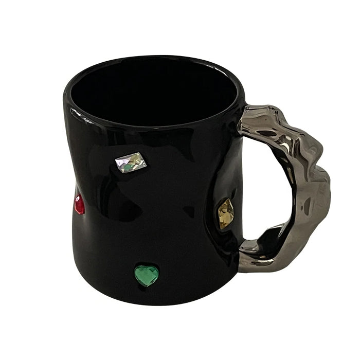 Y2K Aesthetic Gems Coffee Cup - Cute Pastel Goth & Coquette Style for Trendy Outfits
