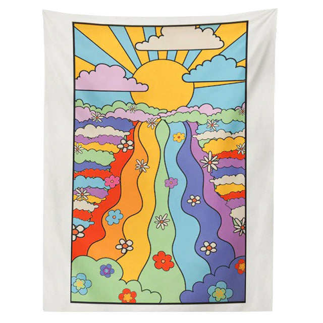 Y2K Aesthetic Groovy Tapestry - 90s Grunge & Coquette Style Wall Art for Aesthetic Rooms
