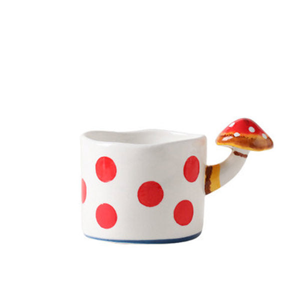 Y2K Aesthetic Mushroom Ceramic Mug - Cute Pastel Goth & Coquette Style Drinkware