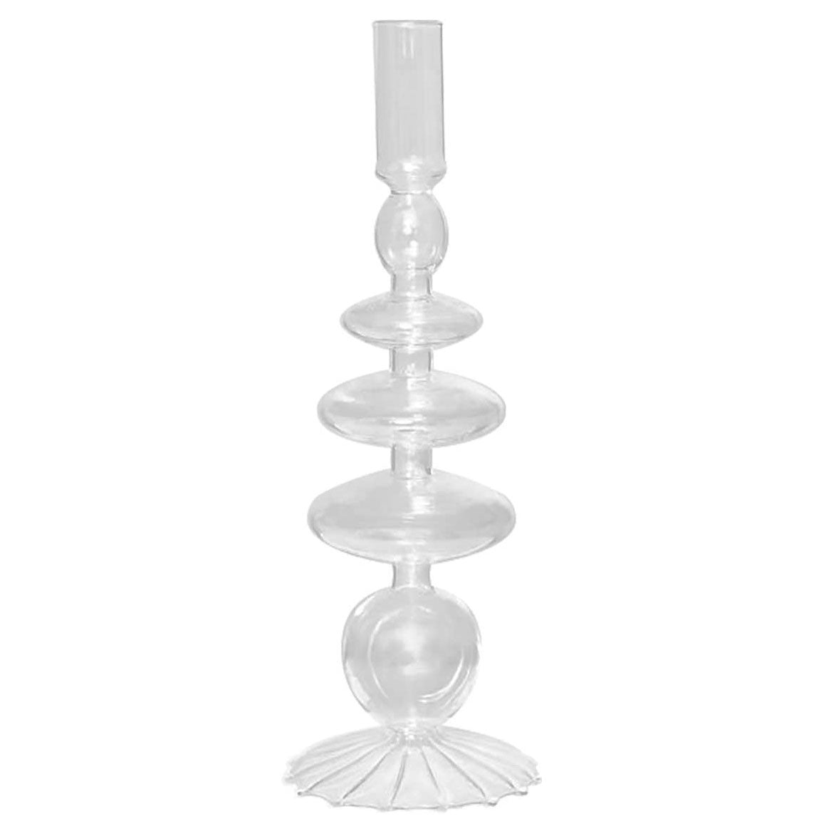 Y2K Aesthetic Seashell Nordic Glass Candle Holder - Cute Decor for Coquette & Grunge Styles