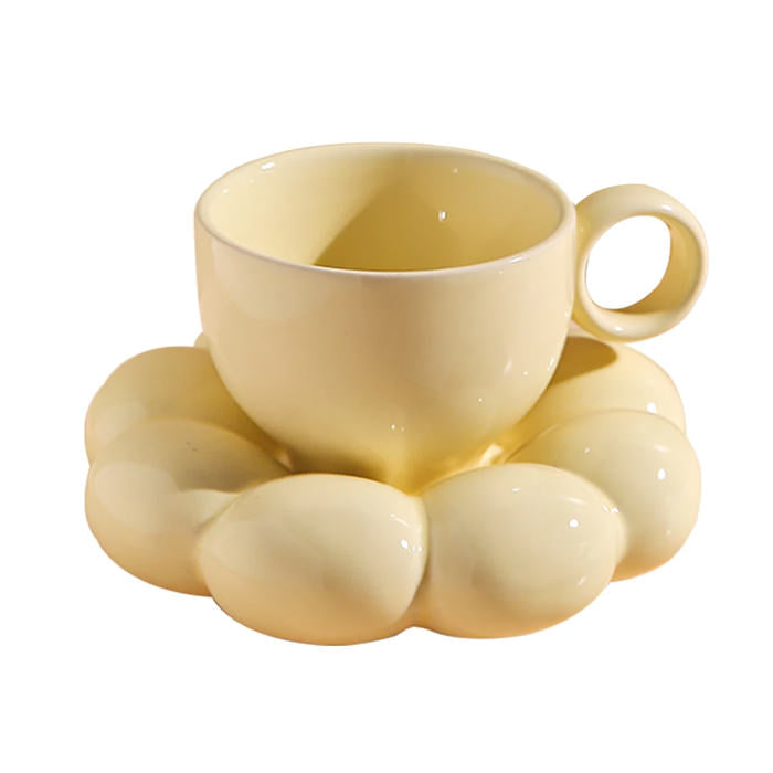 Y2K Aesthetic Sunflower Ceramic Mug - Cute Pastel Goth & Coquette Style Drinkware