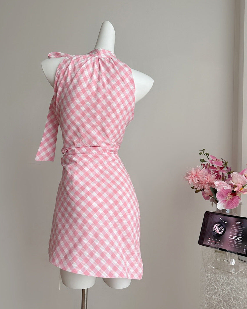 Y2K Cottagecore Gingham Picnic Dress - Cute Pastel Aesthetic for Summer Outings