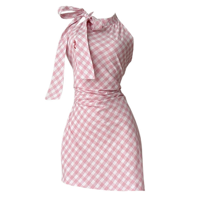 Y2K Cottagecore Gingham Picnic Dress - Cute Pastel Aesthetic for Summer Outings