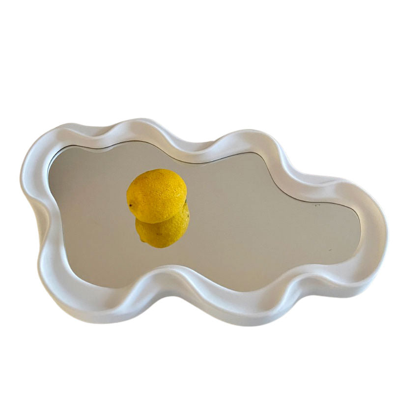 Y2K Fashion Asymmetrical Wavy Mirror - Aesthetic Room Decor for Vintage Vibes