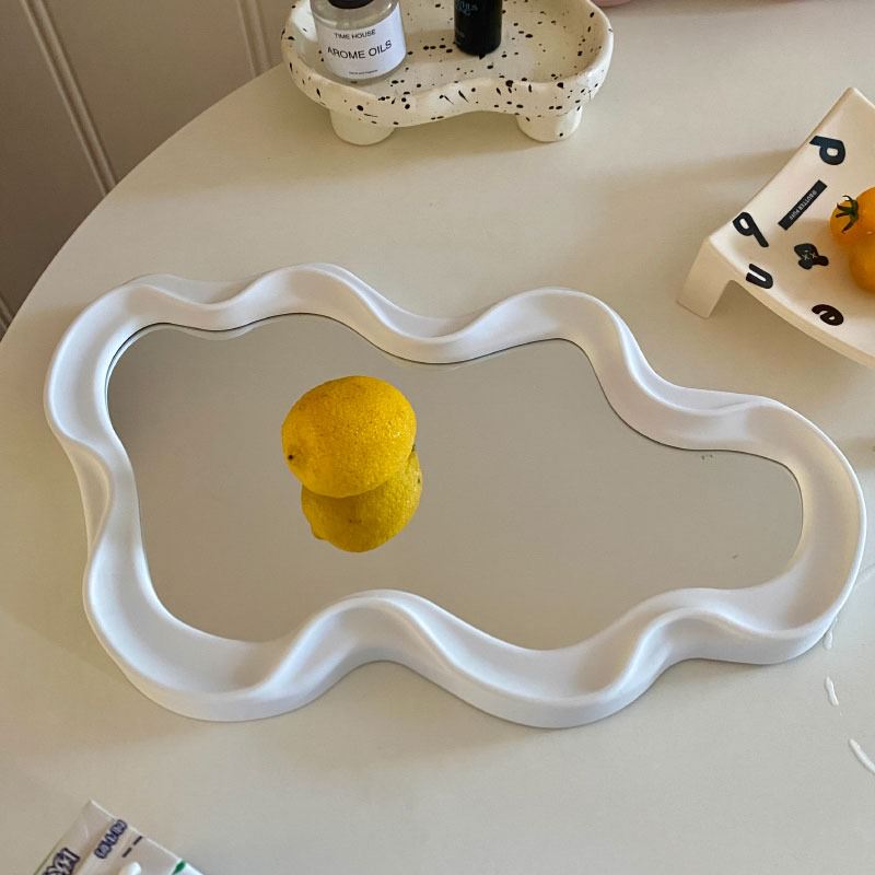 Y2K Fashion Asymmetrical Wavy Mirror - Aesthetic Room Decor for Vintage Vibes
