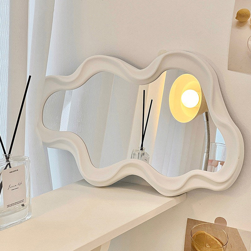 Y2K Fashion Asymmetrical Wavy Mirror - Aesthetic Room Decor for Vintage Vibes