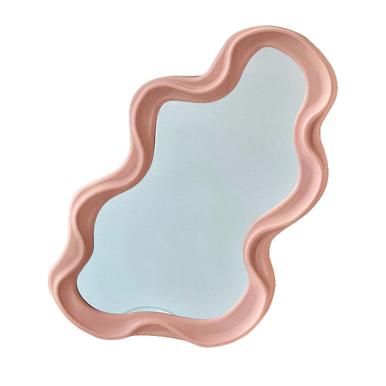 Y2K Fashion Asymmetrical Wavy Mirror - Aesthetic Room Decor for Vintage Vibes