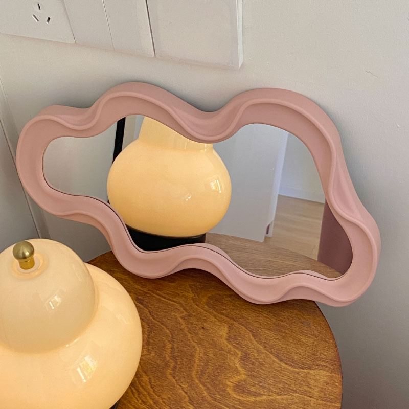 Y2K Fashion Asymmetrical Wavy Mirror - Aesthetic Room Decor for Vintage Vibes